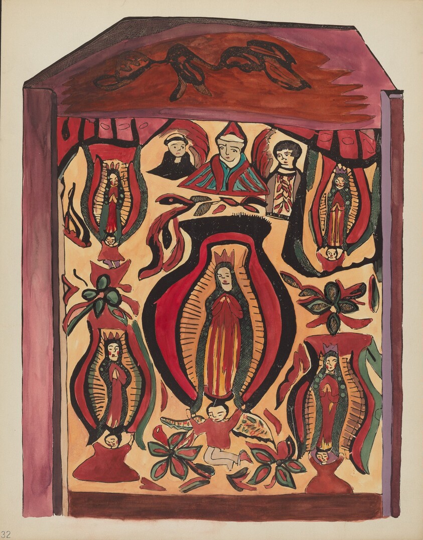 Plate 32: Our Lady of Guadalupe: From Portfolio "Spanish Colonial Designs of New Mexico"