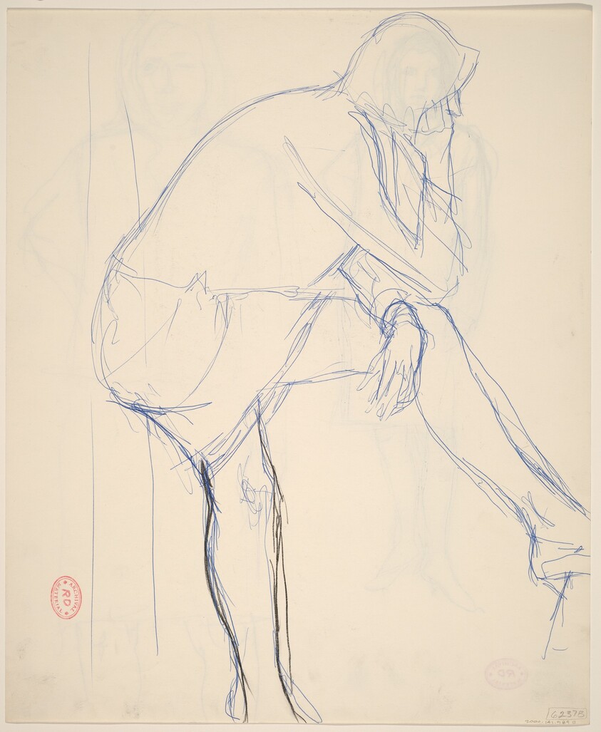 Untitled [side view of woman] [verso]