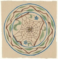 Spider in the Garden (design for a ceramic plate), M.C. Escher, 1920
