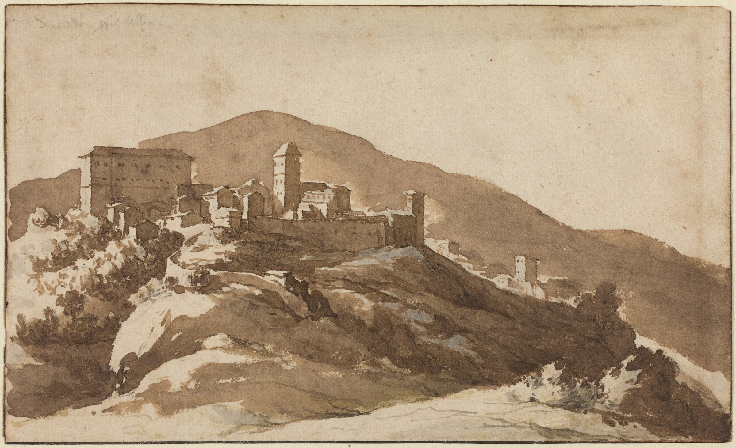 A View of Savelli near Albano, Jan de Bisschop