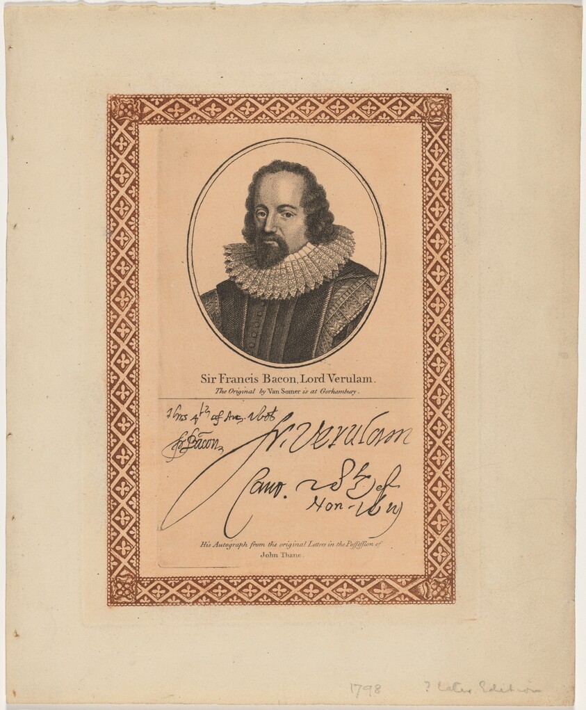 Sir Francis Bacon, Lord Verulam