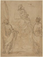 The Virgin and Child Appearing to Saints George and William, Lodovico Carracci