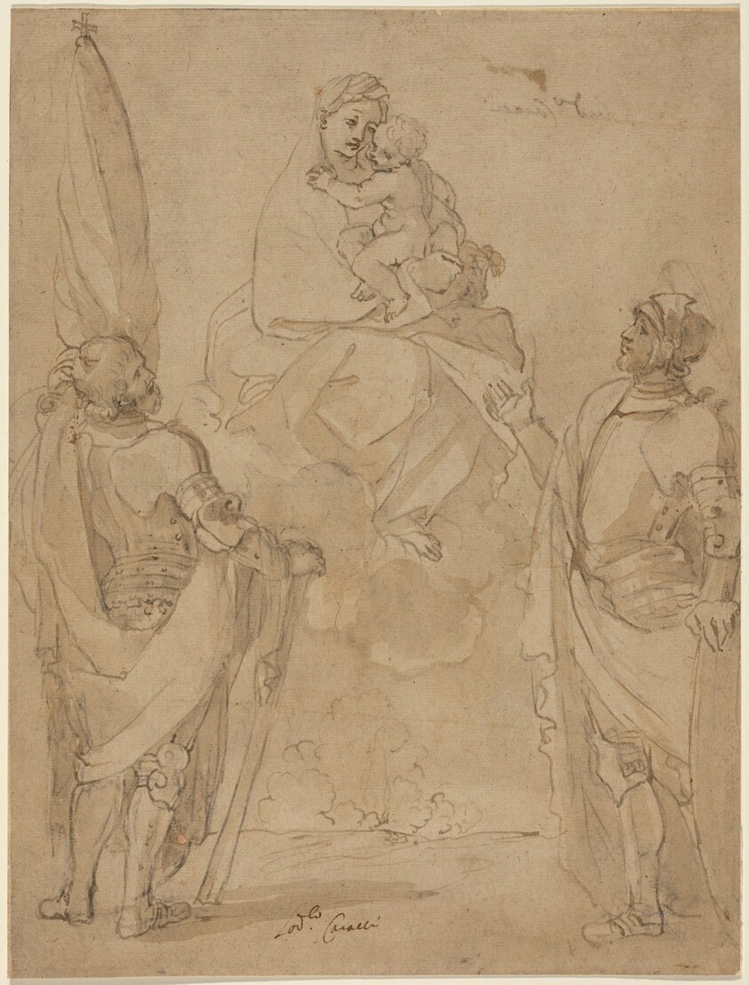 The Virgin and Child Appearing to Saints George and William