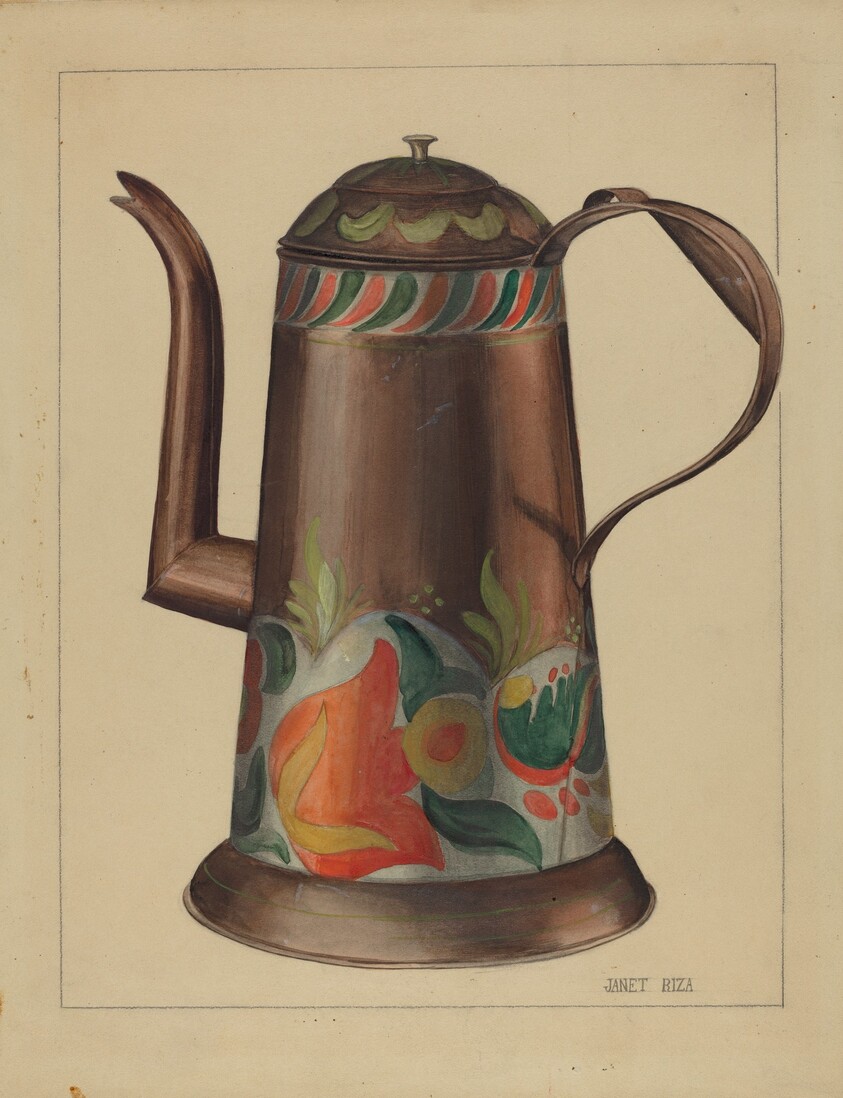 Toleware Coffee Pot