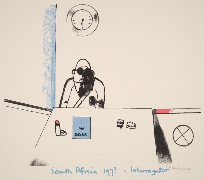 South Africa - 197? - Interrogator, from Ubu centenaire: Histoire d'un farceur criminel