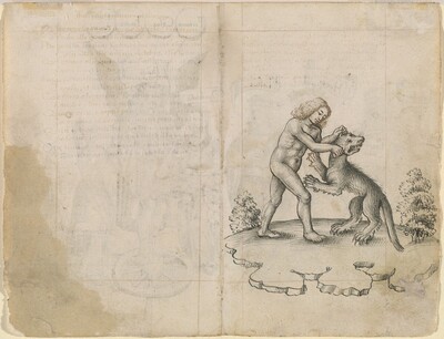 "I Am Holding a Wolf by the Ears" (verso)