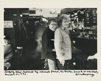 Gregory Corso embraced by intimate friend, The Bistro, Jane & W. 4th Street, December 21, 1992., Allen Ginsberg, 1992