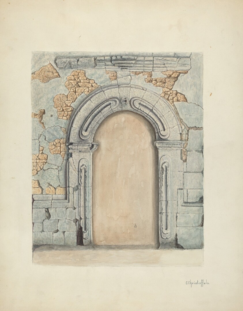 Stone Doorway, Carved