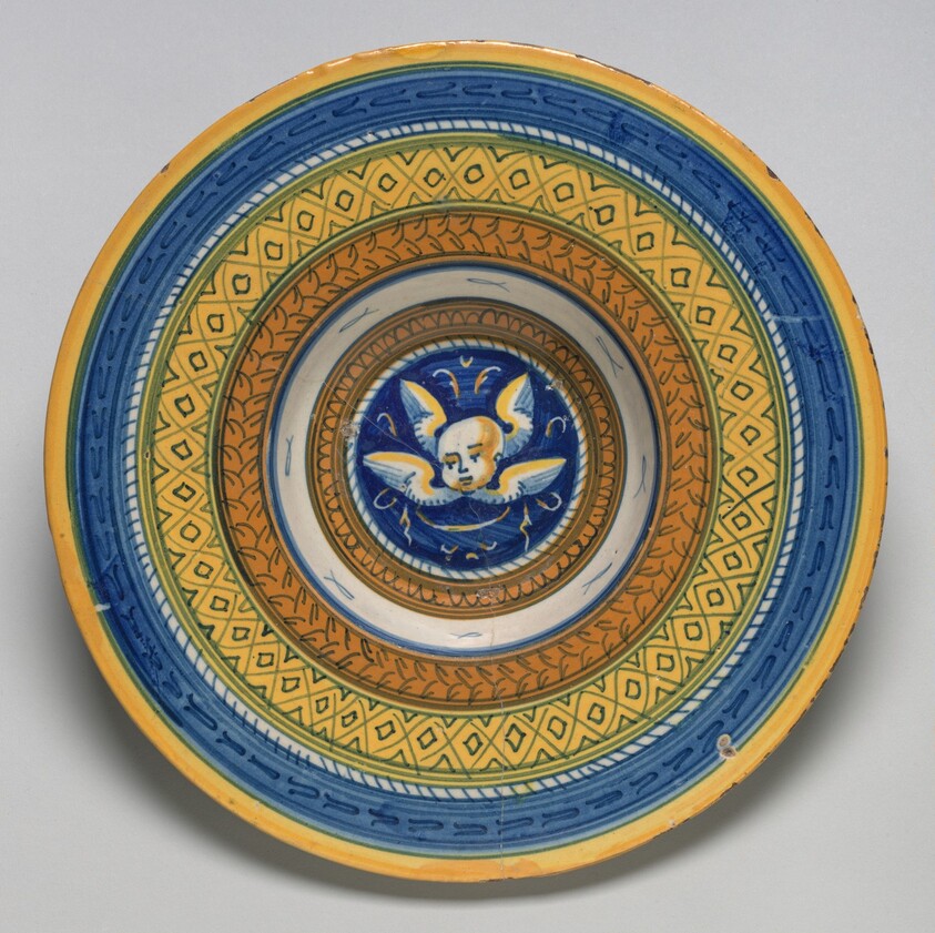 Plate with seraph