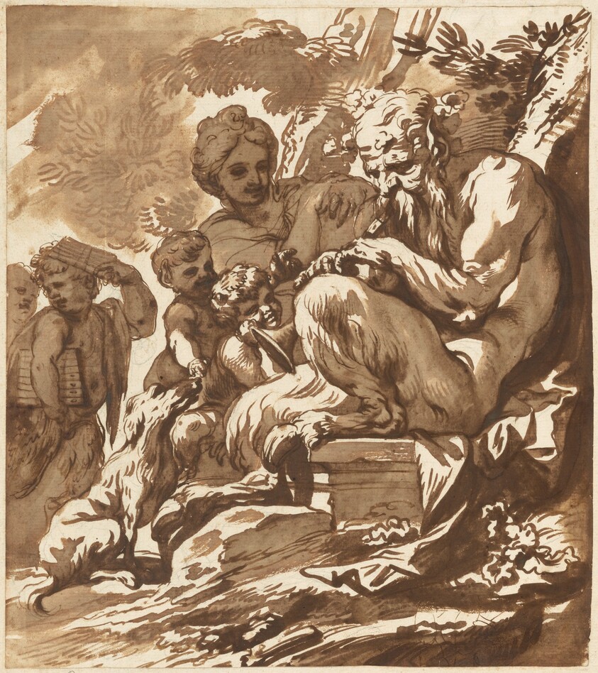 A Satyr Entertaining His Family