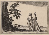 The Promenade, Edouard Eckman after Jacques Callot, 1621