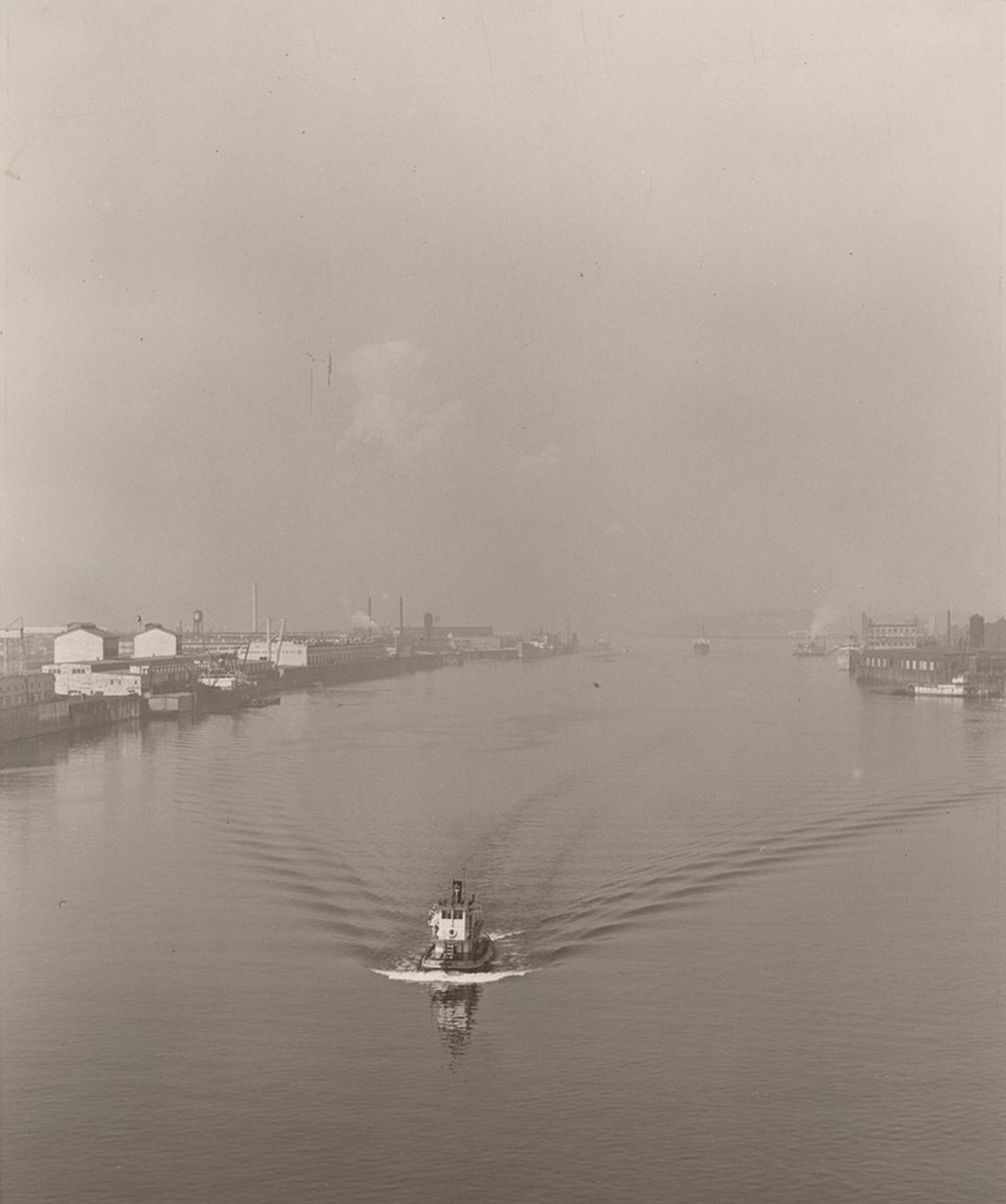 Tug "Ida W"--Wilamette River North, Minor White, probably 1940s