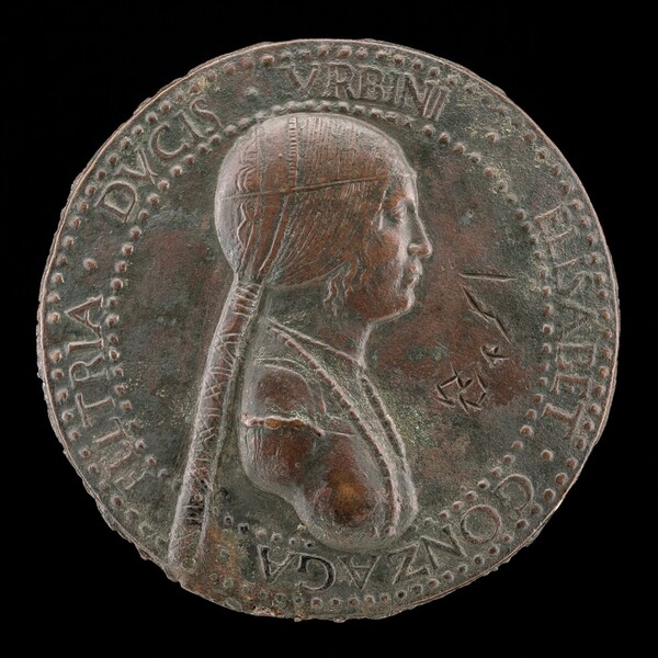 Elisabetta Gonzaga, died 1528, Duchess of Urbino, Wife of Guidobaldo I 1489 [obverse]