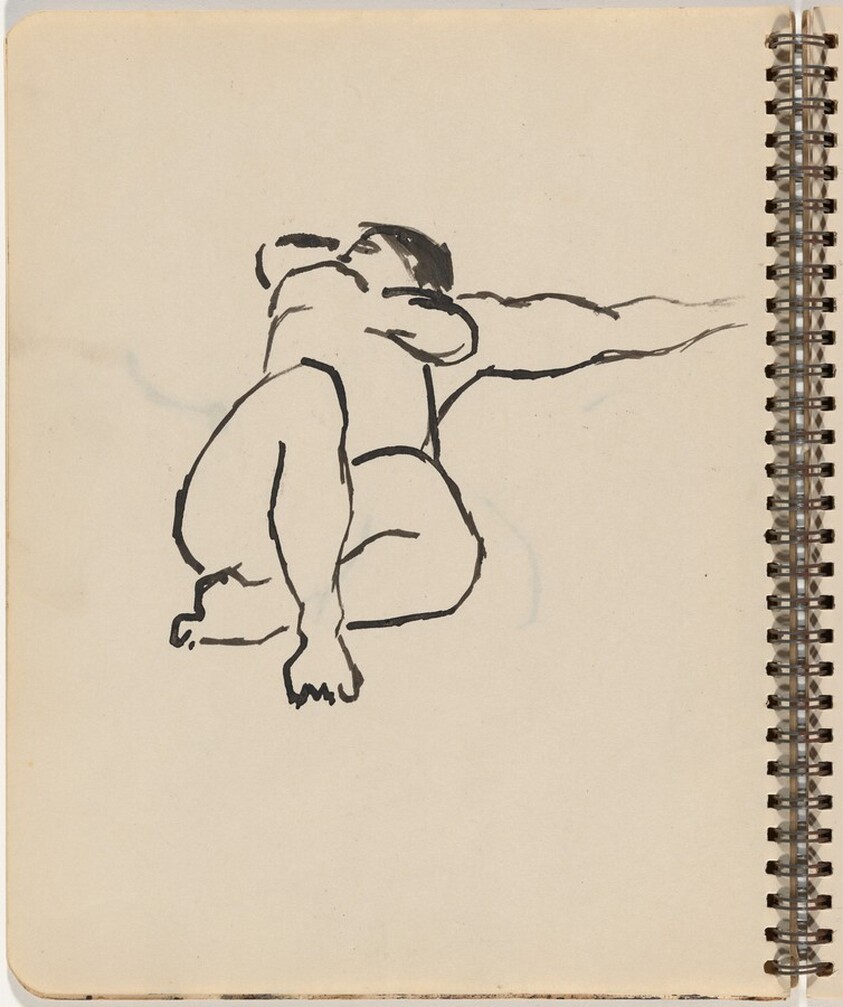 Reclining Female Nude with Left Arm Extended