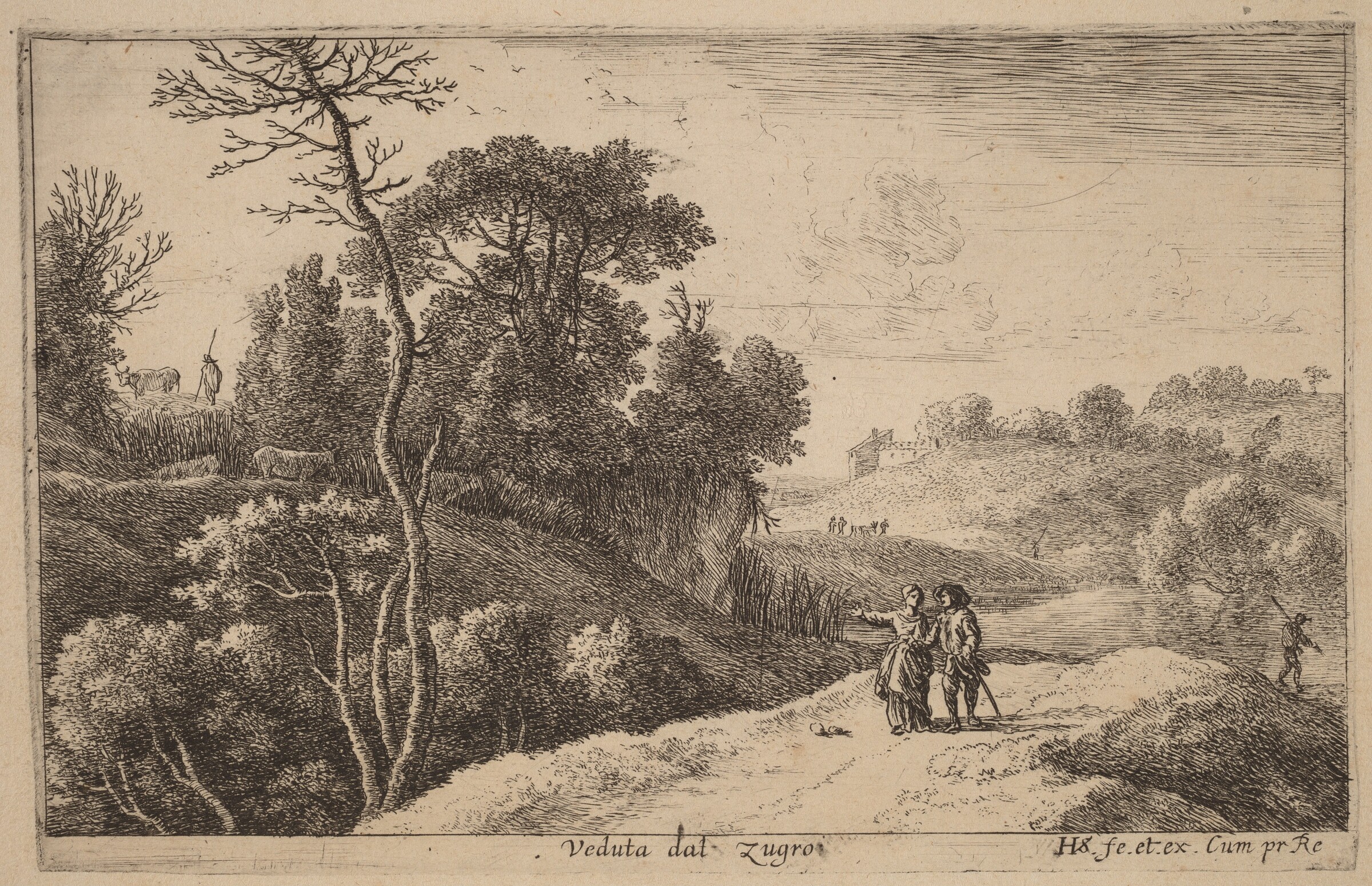 First View of Zugro, Herman van Swanevelt