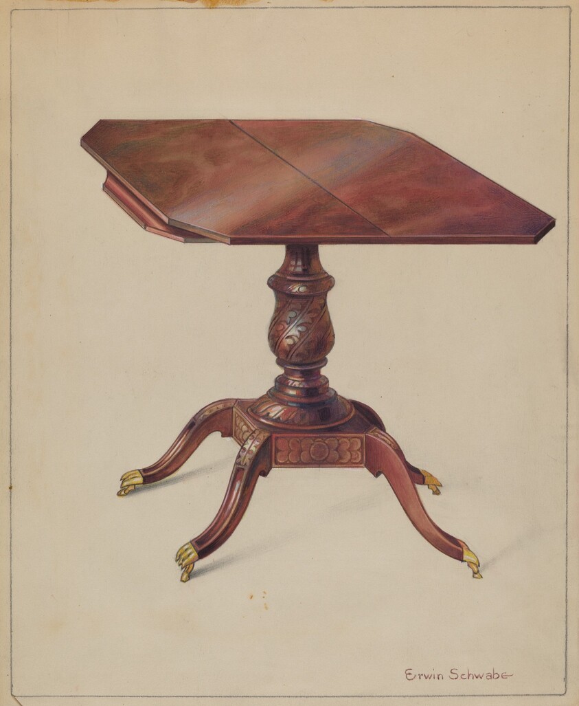 Mahogany Tilt-top Table