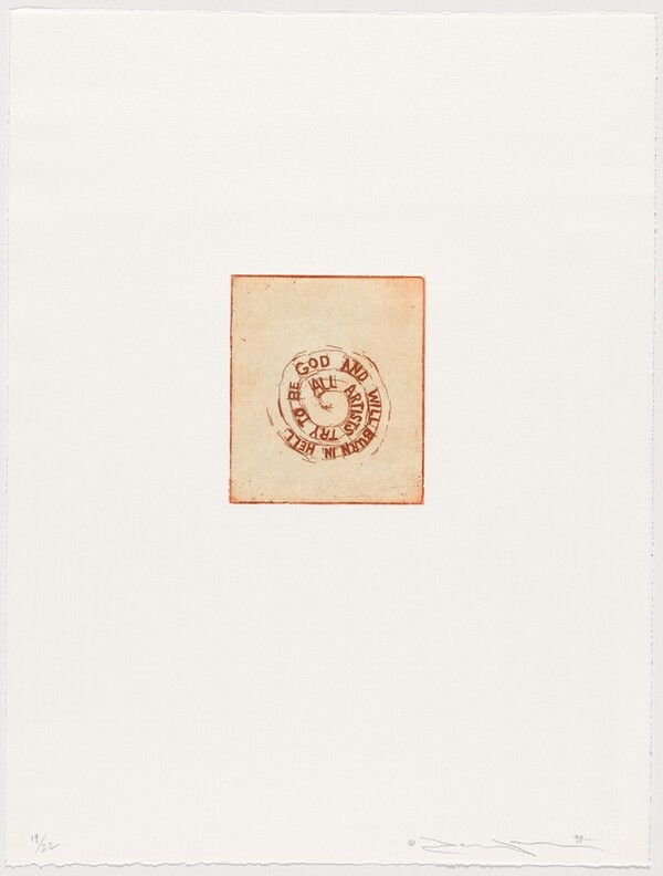 All Artists Try to Be God and Will Burn in Hell