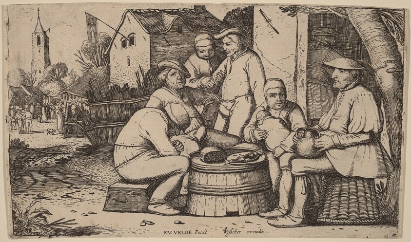 Peasants Lunching in Open Air