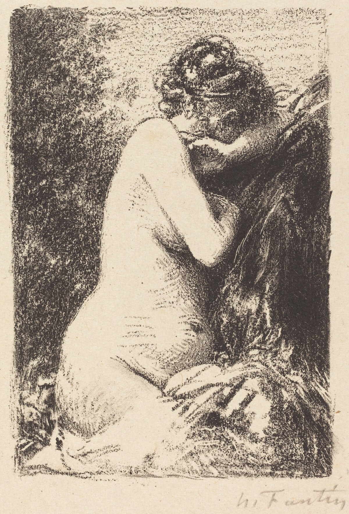 Weeper: Study of a Nude Woman, Seated with Profile to Right