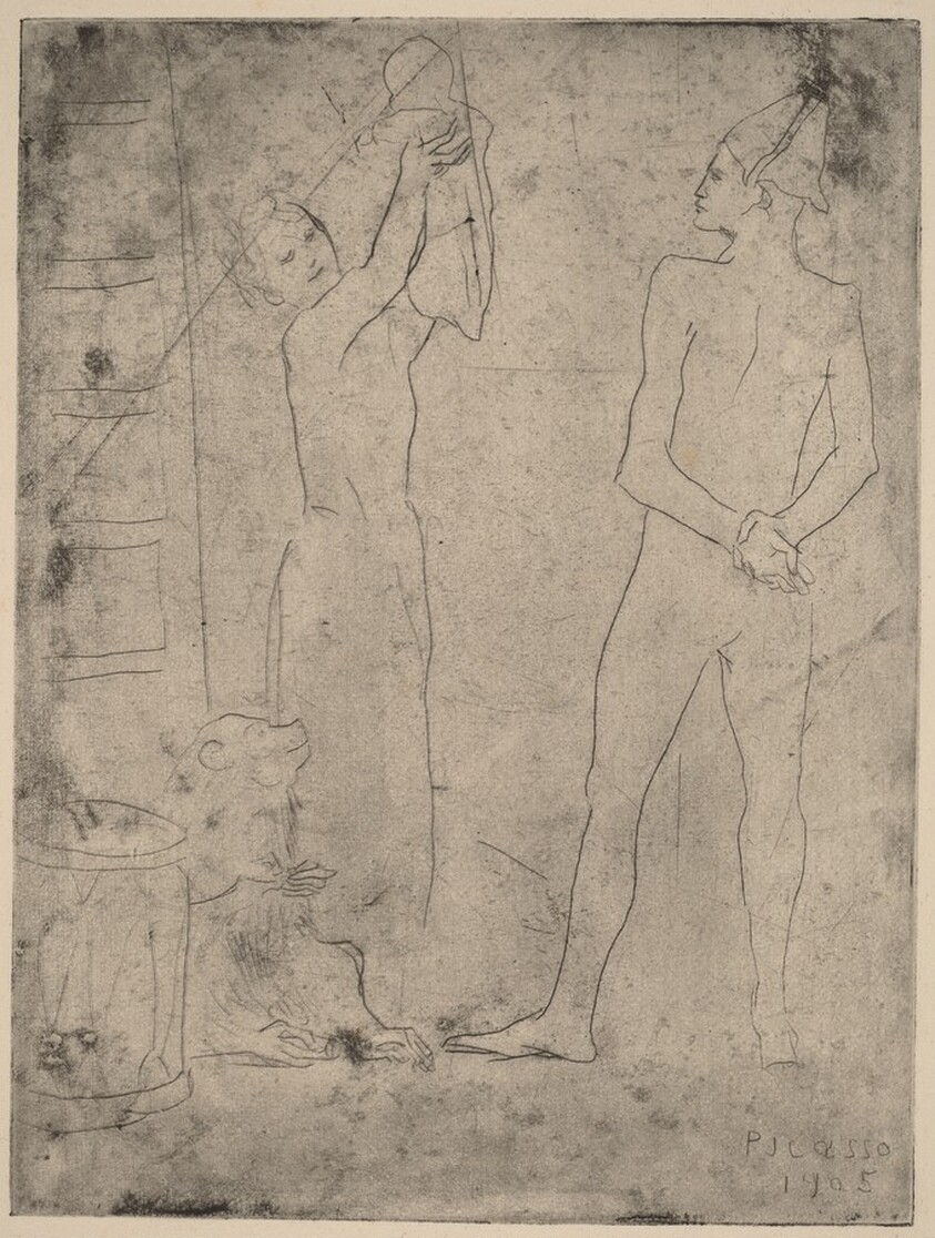 Family of Acrobats with Macaque (La famille de saltimbanques au macaque)