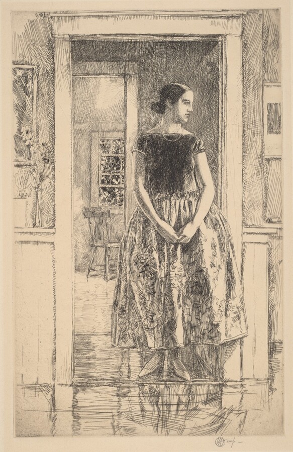 Girl in a Modern Gown