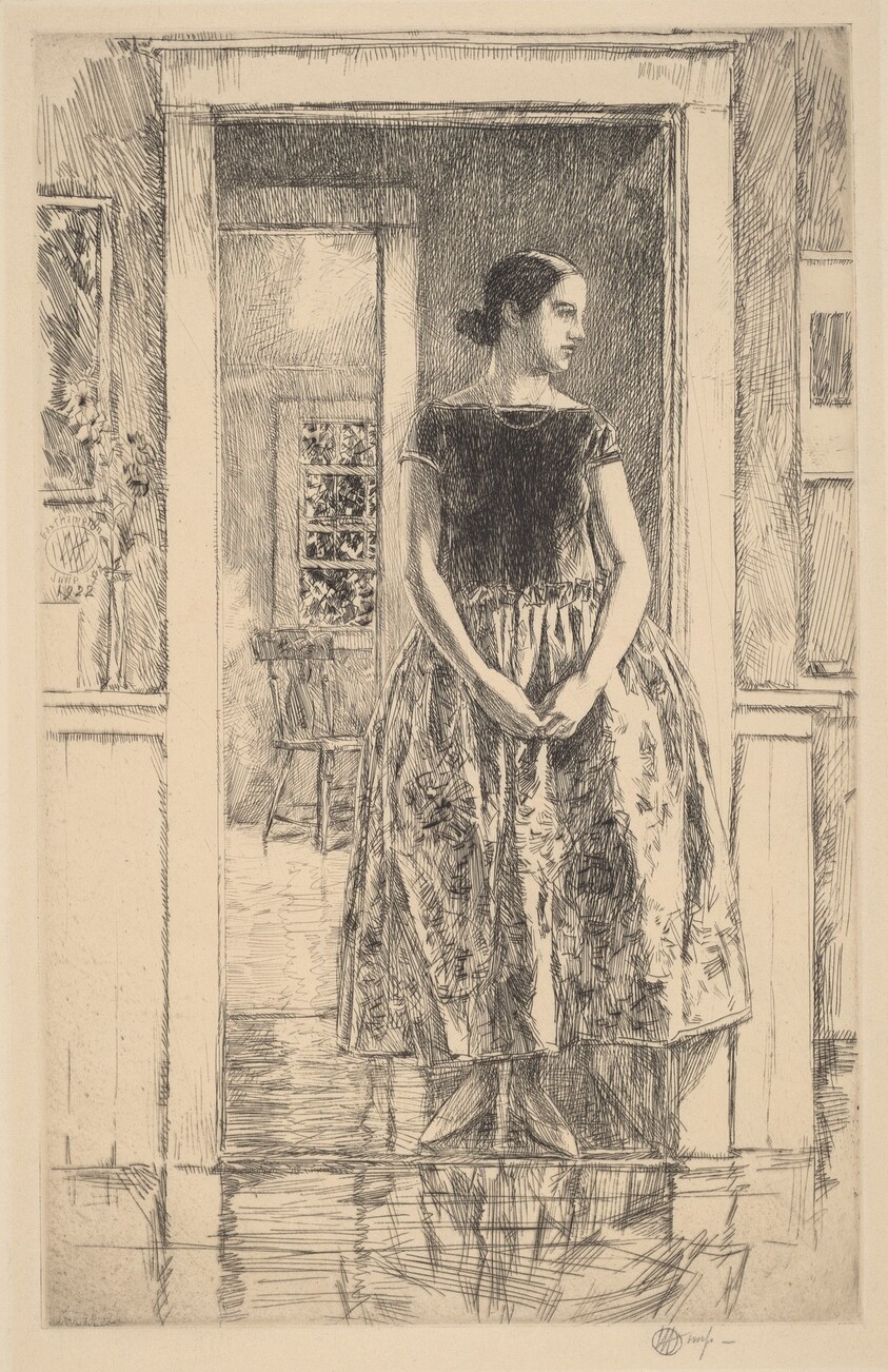 Girl in a Modern Gown