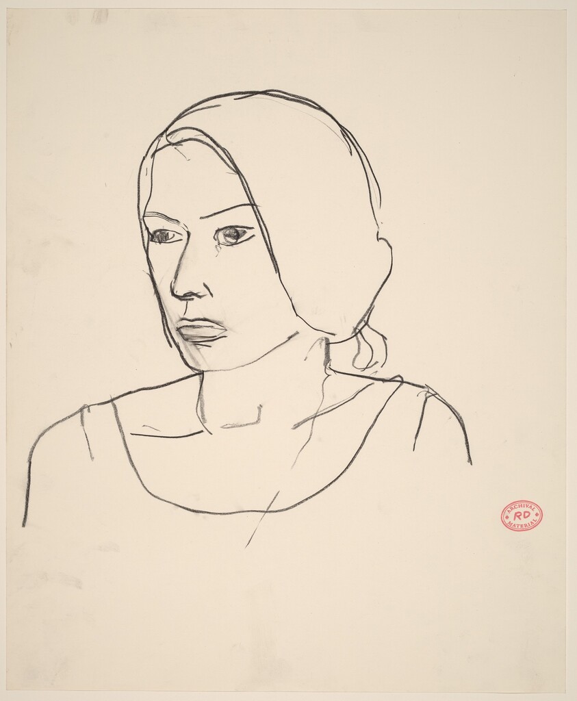 Untitled [head of a woman looking left]