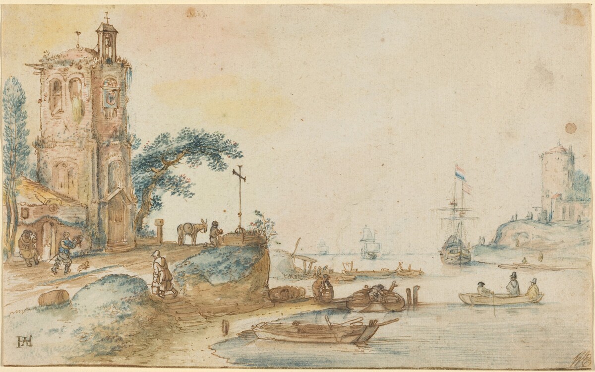 Scene with a Tower to the Left