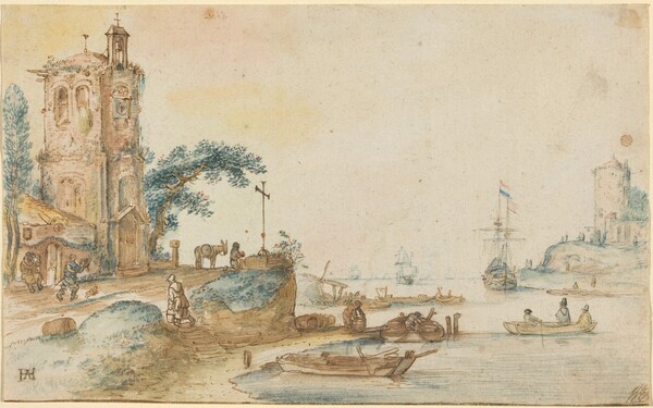 Scene with a Tower to the Left
