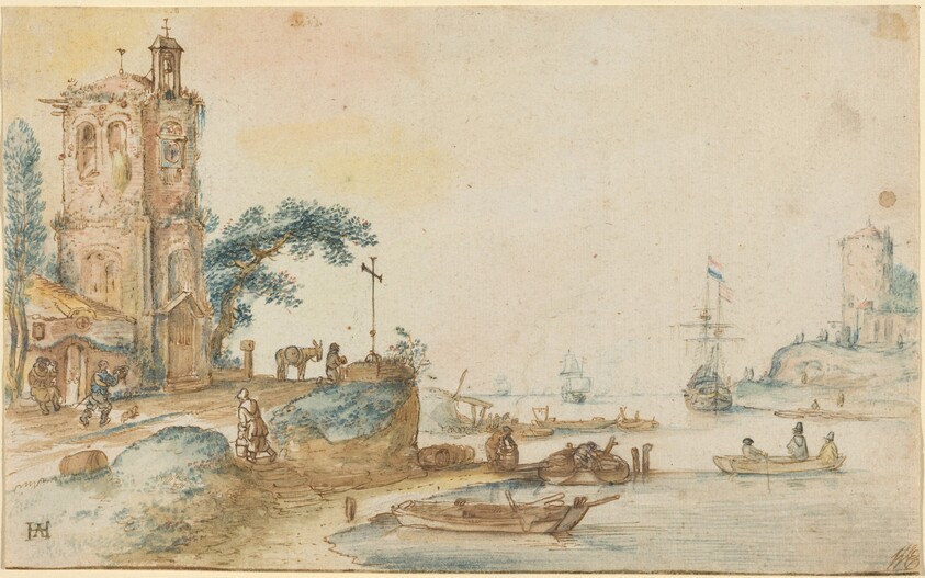 Scene with a Tower to the Left