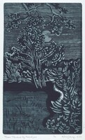 Trees Touched by Moonlight, Karl Schrag, 1970