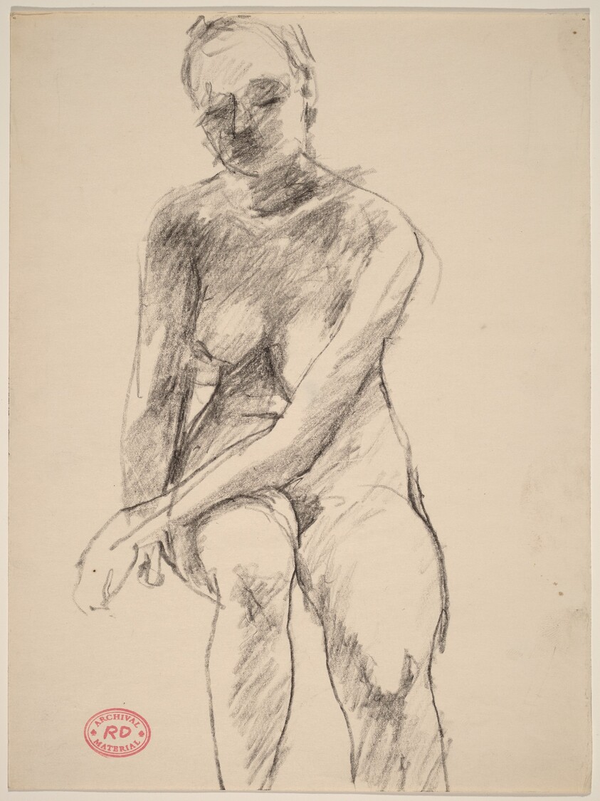 Untitled [seated nude with her left arm resting on her thigh]