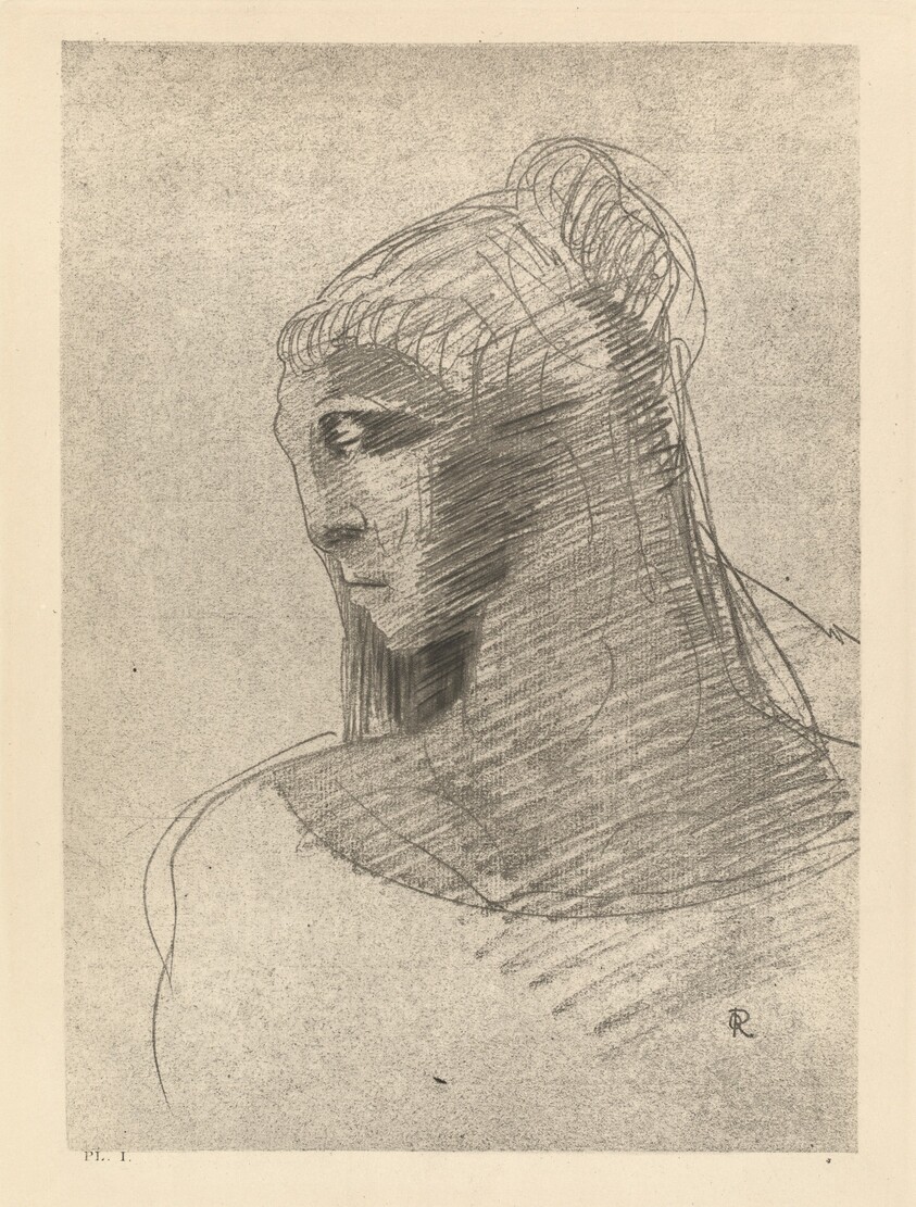 Je t'adore a l'egal de la voute nocturne.  O vase de tristesse, o grande taciturne (I adore you as I adore the vault of the night sky, O vessel of sadness, O tall silent woman)