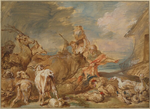 Noah Leading the Animals into the Ark