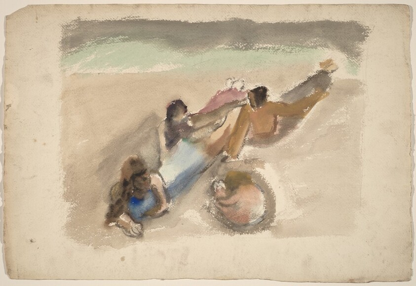 Figures Reclining on a Beach