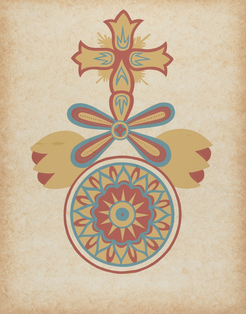 Santa Barbara Mission Doorway Design from the portfolio "Decorative Art of Spanish California"