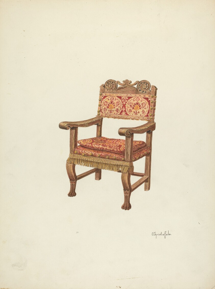Hand-Carved Armchair