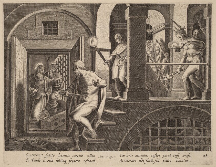 The Jailer about to Kill Himself, Converted by Saint Paul