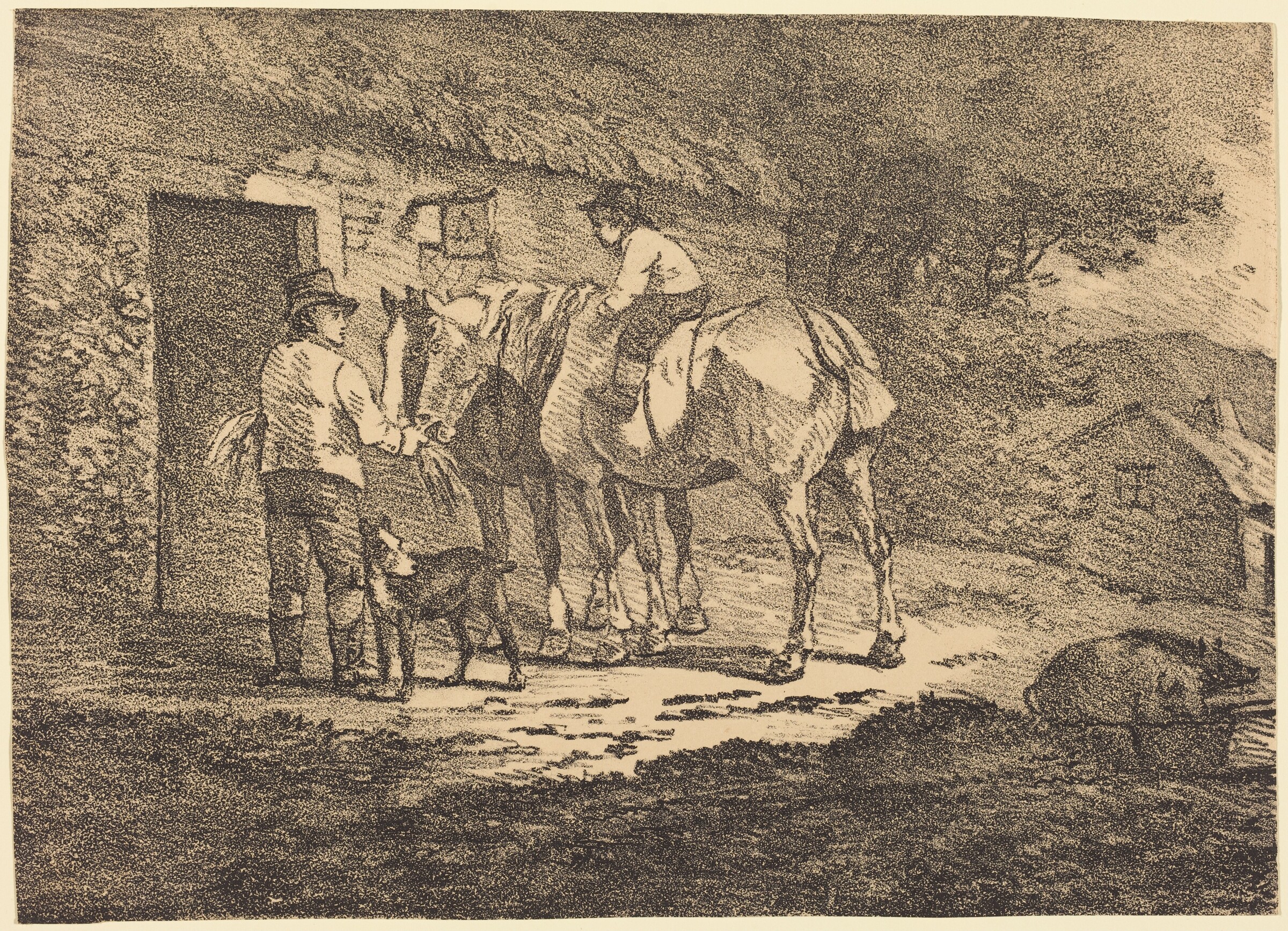 Horses at Cottage Door, Conrad Gessner, 1804