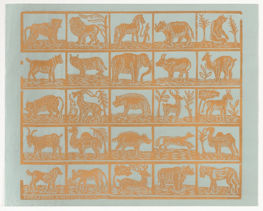 Endpaper with Animals