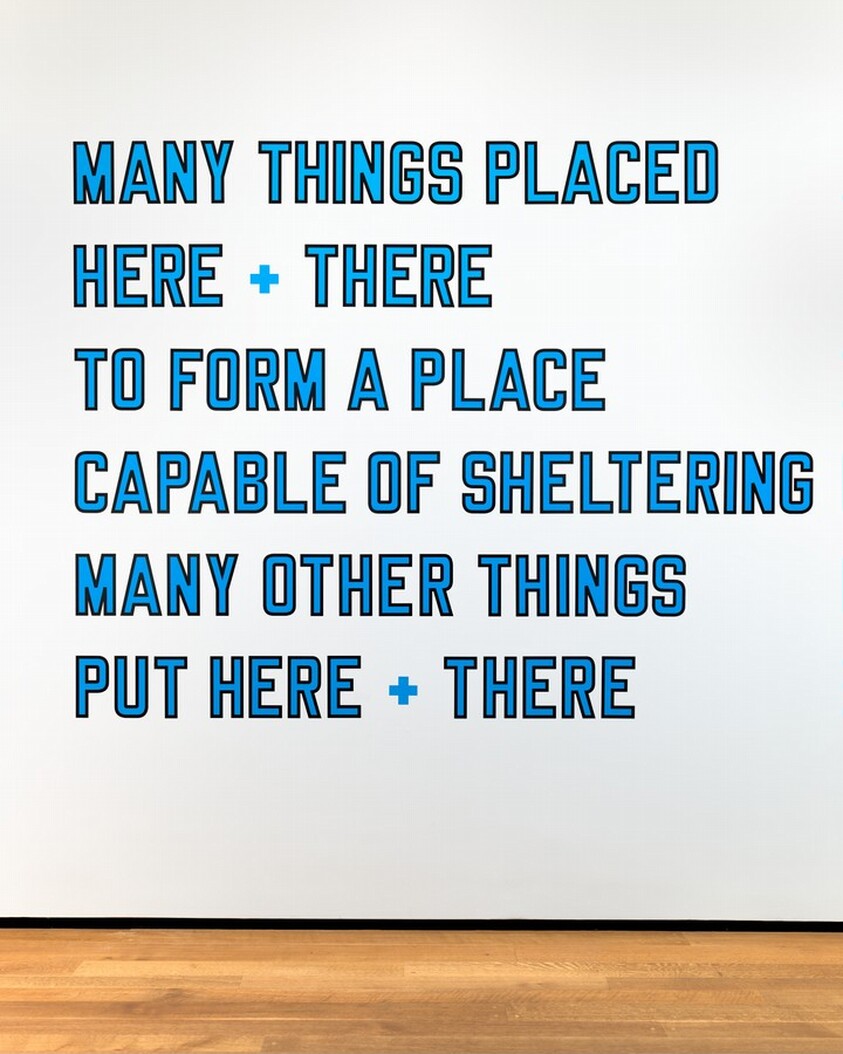 MANY THINGS PLACED HERE + THERE TO FORM A PLACE CAPABLE OF SHELTERING MANY OTHER THINGS PUT HERE + THERE