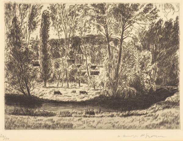 The Church at Villiers through the Trees (L'Eglise de Villiers dans les arbres)