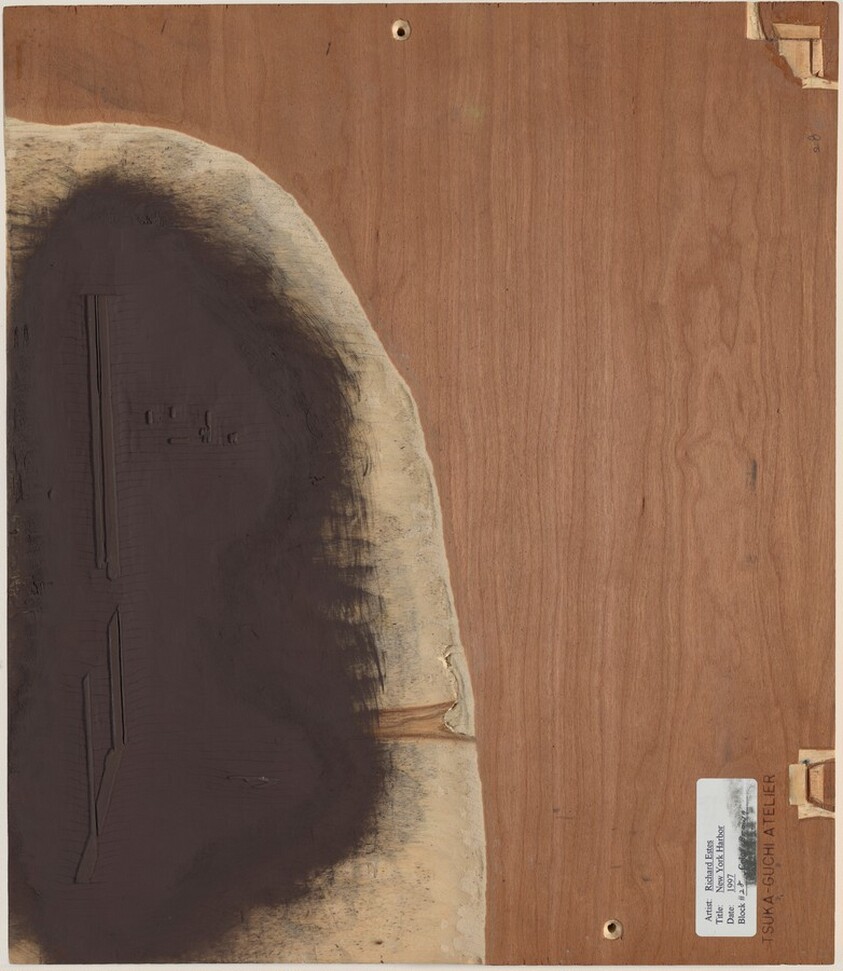 Study VI, New York Harbor [verso, #28, brown]