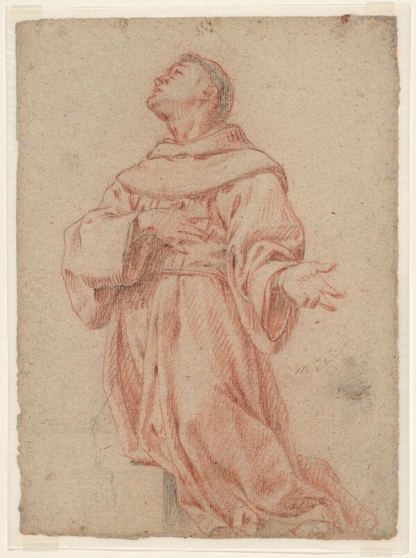 Saint Anthony of Padua (recto); Bust of a Child and Head of an Angel (verso)