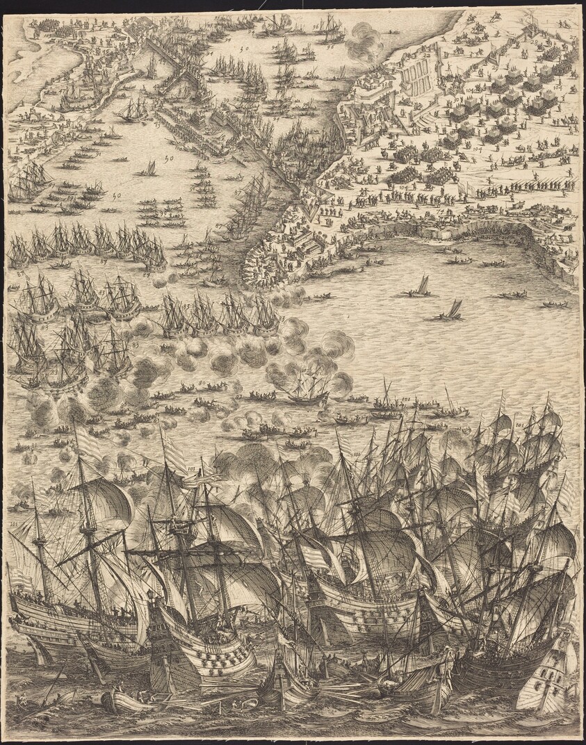 The Siege of La Rochelle [plate 11 of 16; set comprises 1952.8.97-112]