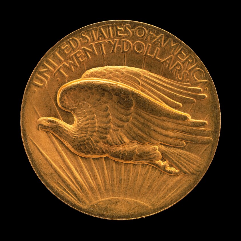 "Double Eagle" Twenty Dollar Gold Piece [reverse]
