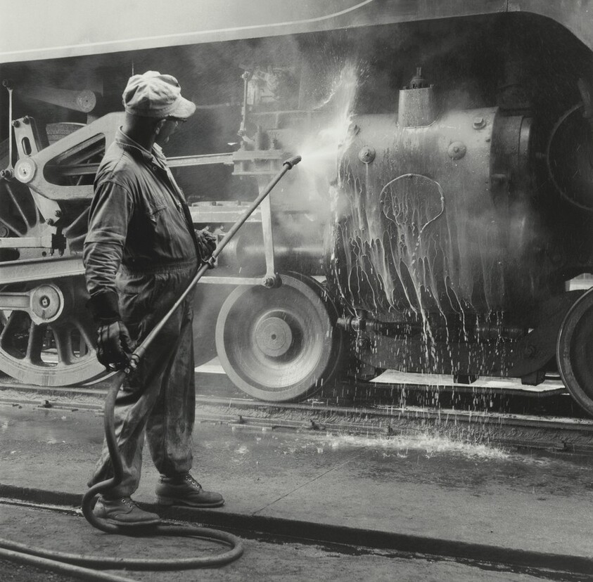 CPR 759, Hostler Washing “Jubilee”, Class 4-4-4 Locomotive, McAdam, New Brunswick