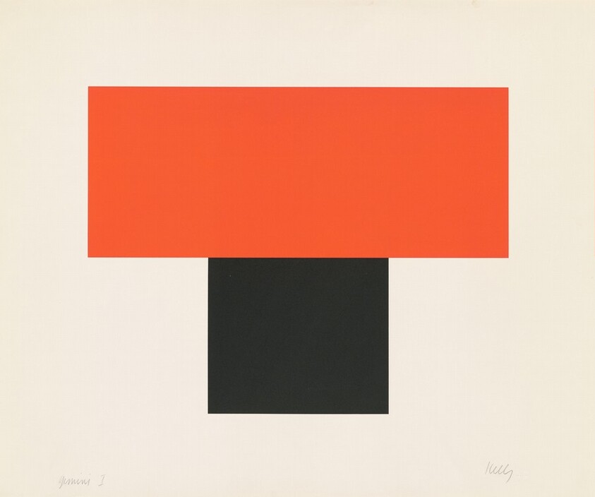 Red-Orange over Black