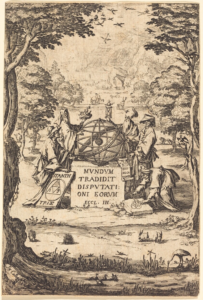 Frontispiece for the Sacred Cosmologia (Title with Astrologers)