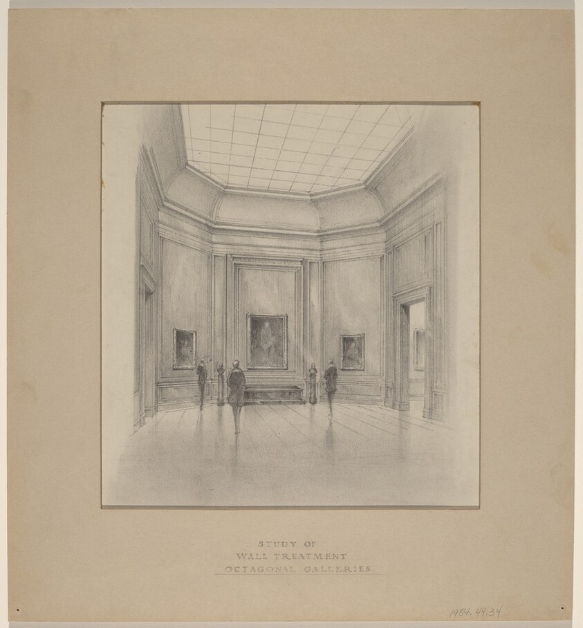 Study of Wall Treatment, Octagonal Galleries